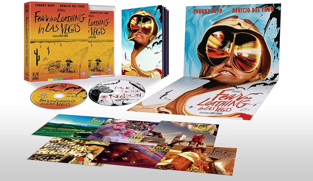 Johnny Depp and Benicio Del Toro star in Terry Gilliam's 1998 film adaptation of Hunter S Thompson's counter-culture gonzo journalism novel Fear and Loathing in Las Vegas